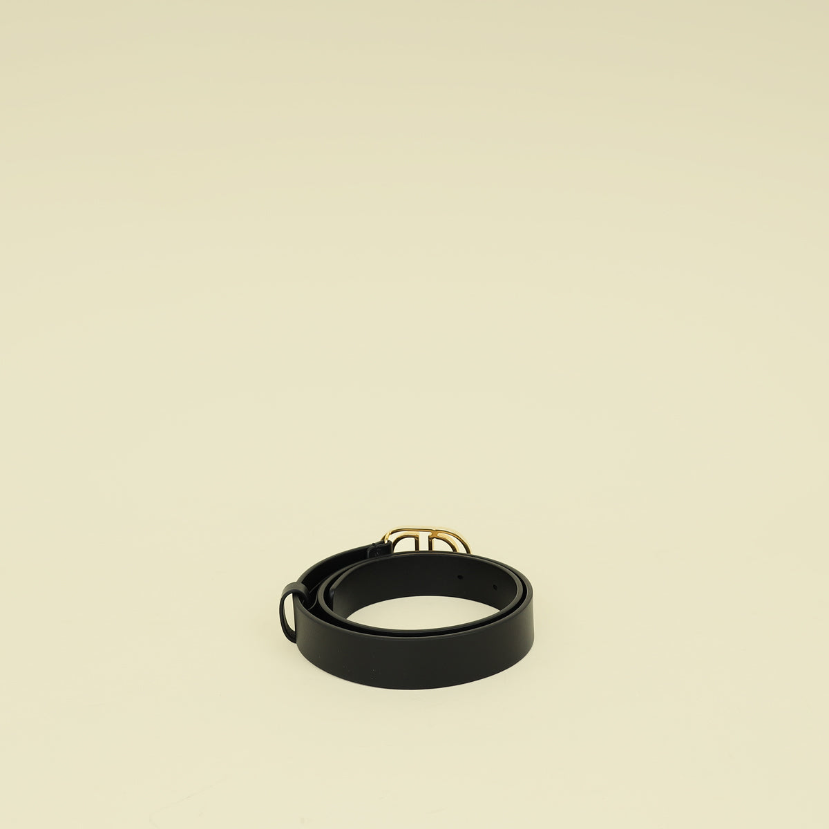 Christian Dior Black 30 Montaigne Cut Out CD Belt