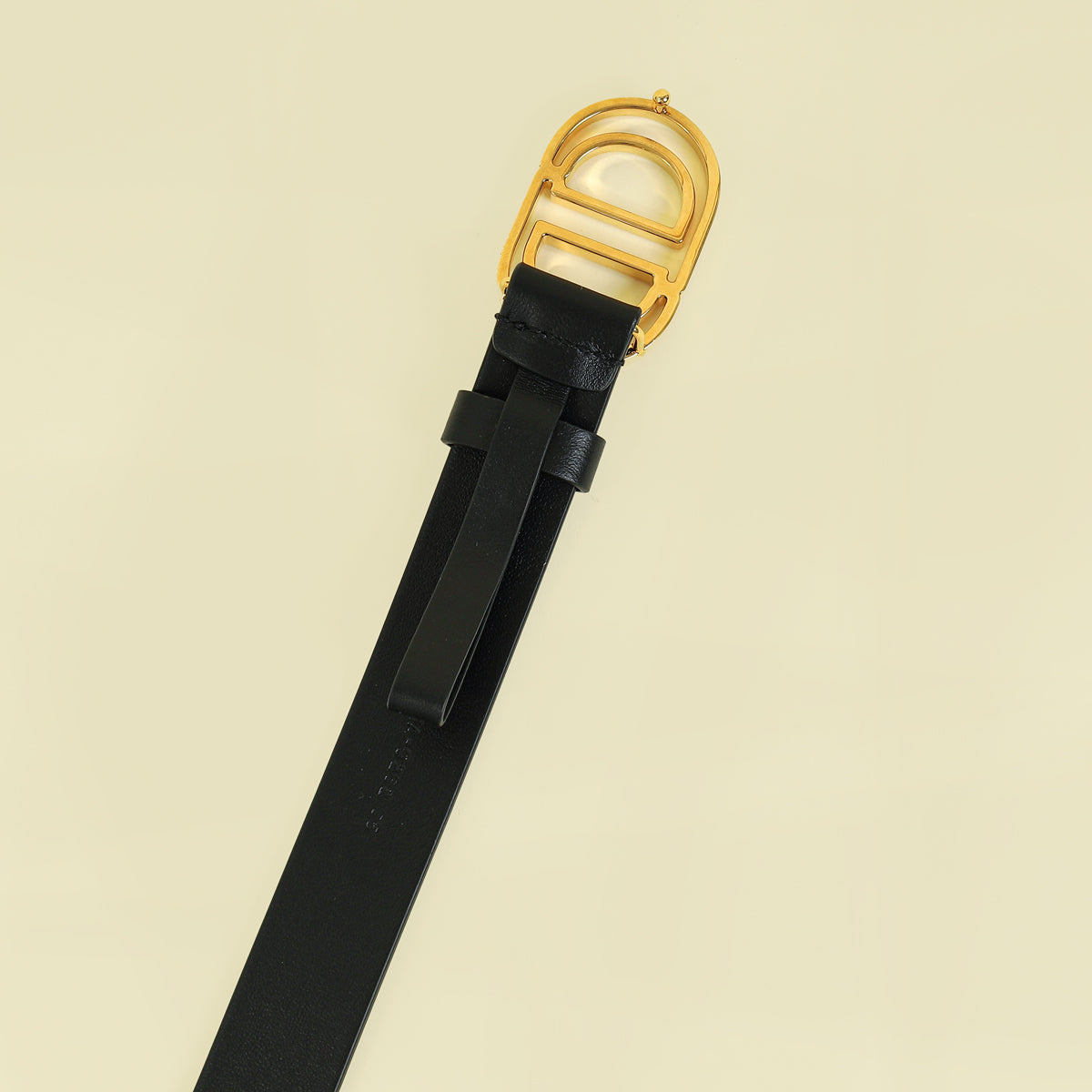 Christian Dior Black 30 Montaigne Cut Out CD Belt