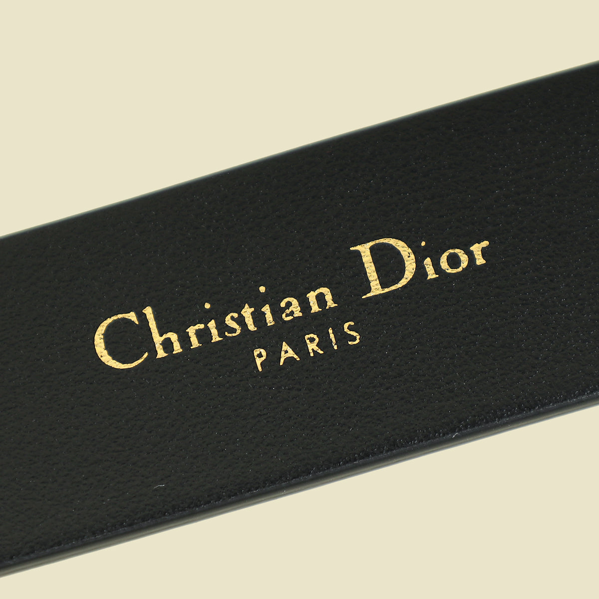 Christian Dior Black 30 Montaigne Cut Out CD Belt