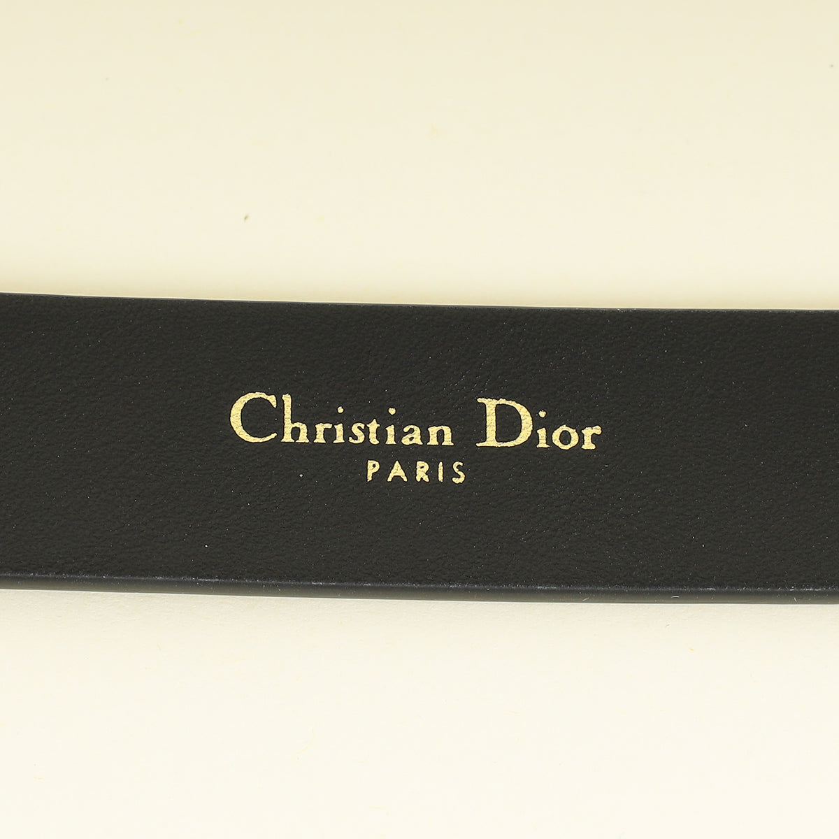 Christian Dior Black CD Cut Out 24mm Belt