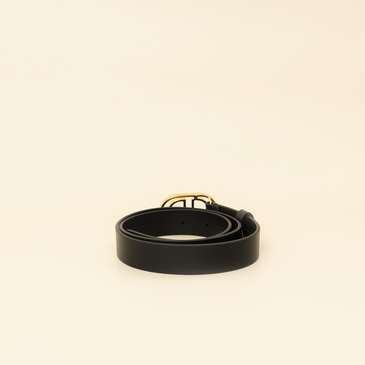 Christian Dior Black 30 Montaigne Cut-Out CD Belt