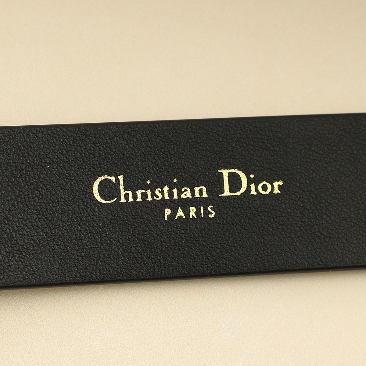 Christian Dior Black 30 Montaigne Cut-Out CD Belt