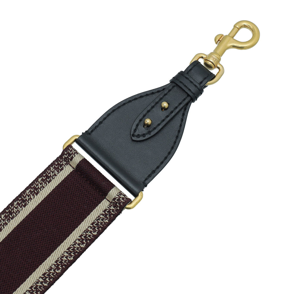 Christian Dior Jacquard Logo Embroidered Shoulder Strap