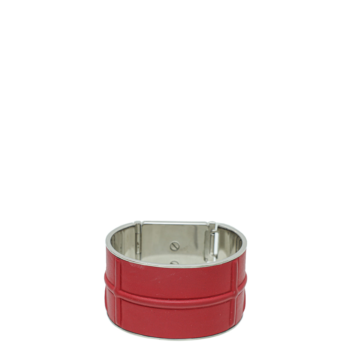 Christian Dior Red Diorama Wide Cuff Bracelet