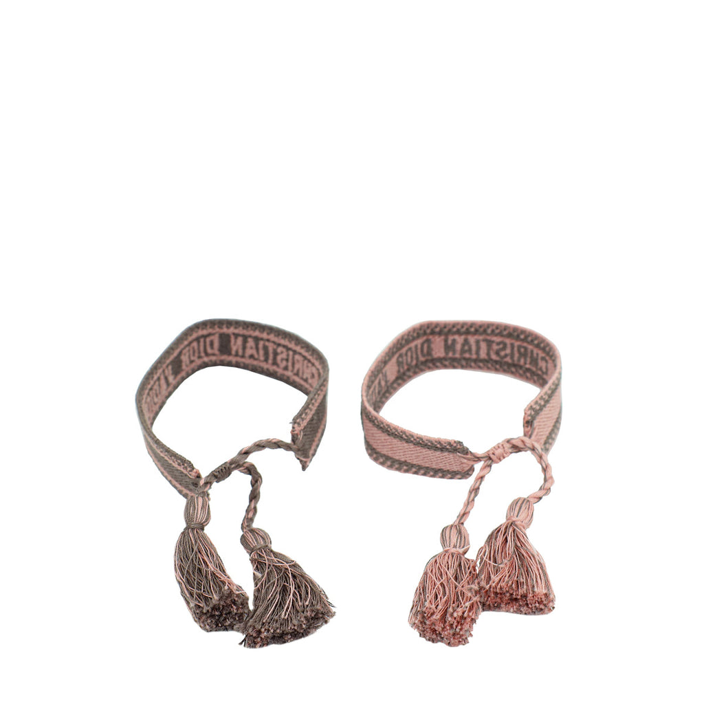 Christian Dior Bicolor J'Adior Embroidered Bracelet Set