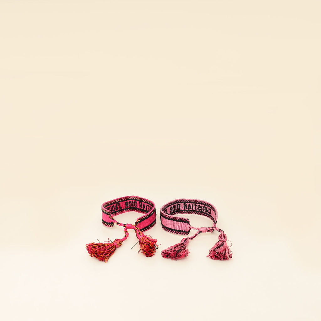Christian Dior Bicolor J'adior Cotton Bracelet Set
