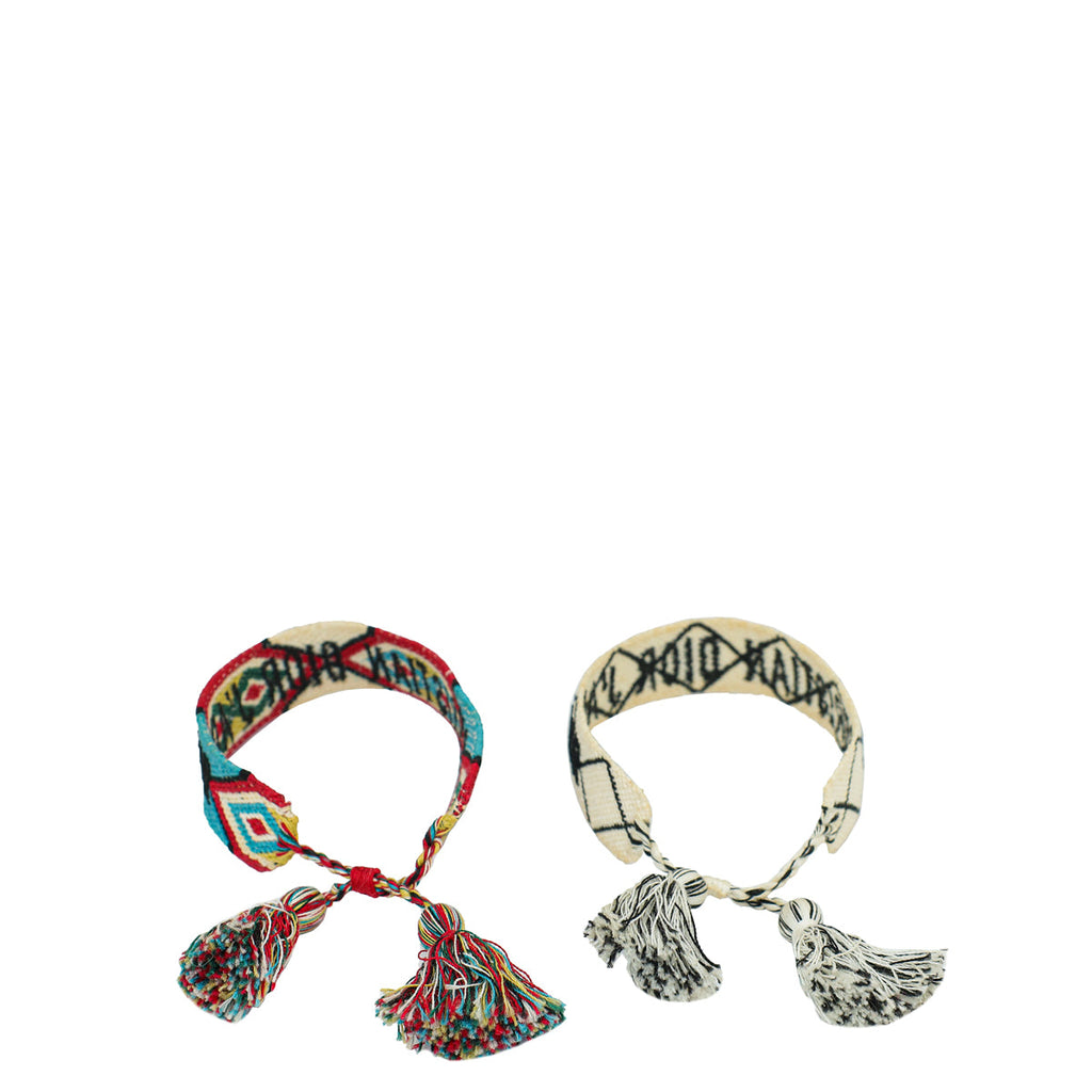 Christian Dior Multicolor J'Adior Cotton Bracelet Set