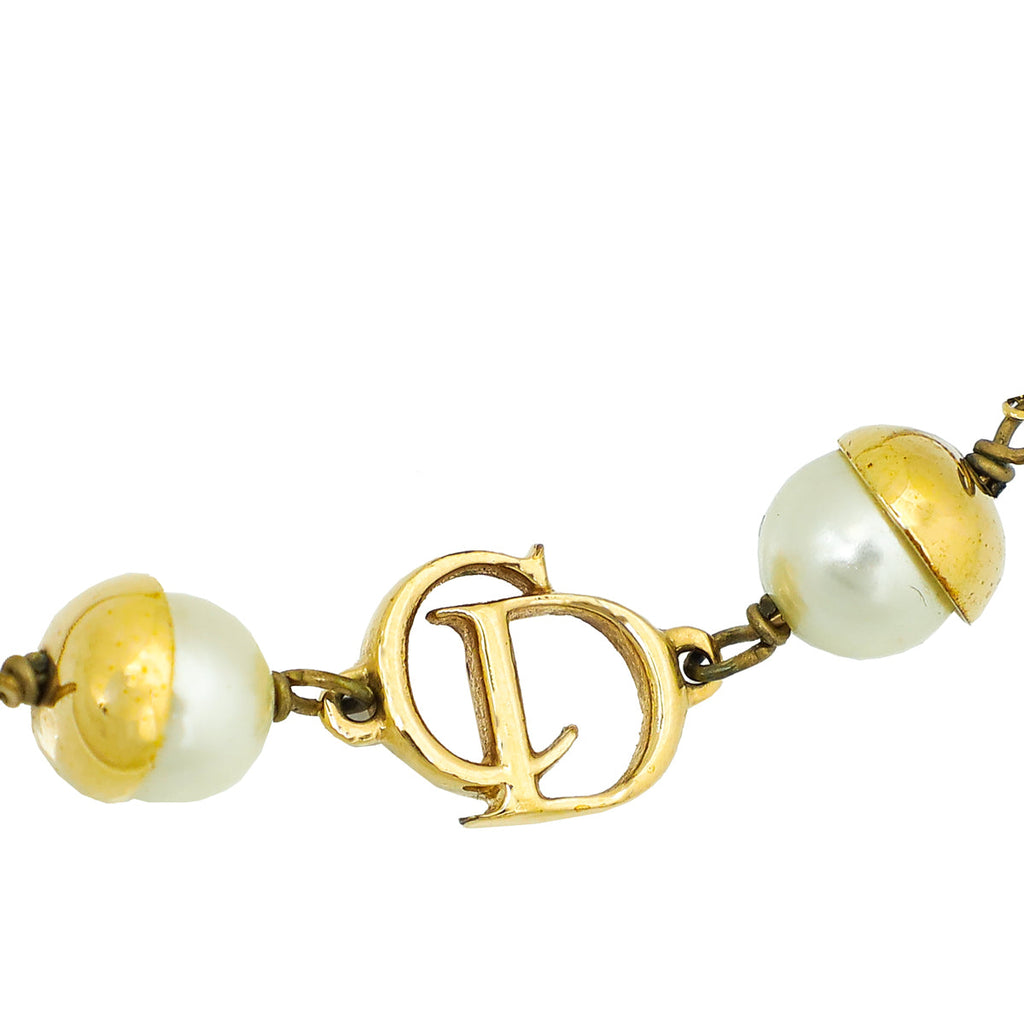 Christian Dior White CD Bracelet
