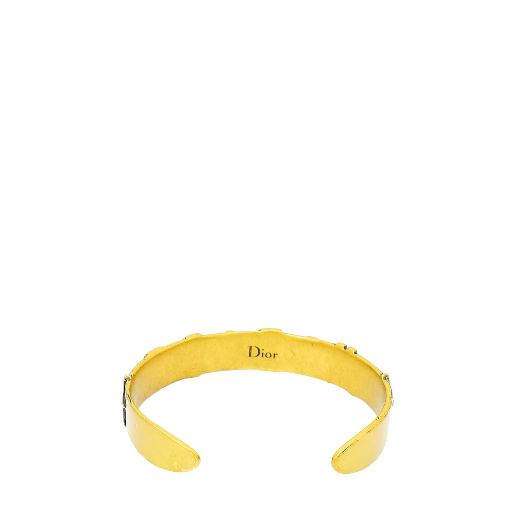 Christian Dior Vintage Gold Finish J'Adior Cuff Bracelet
