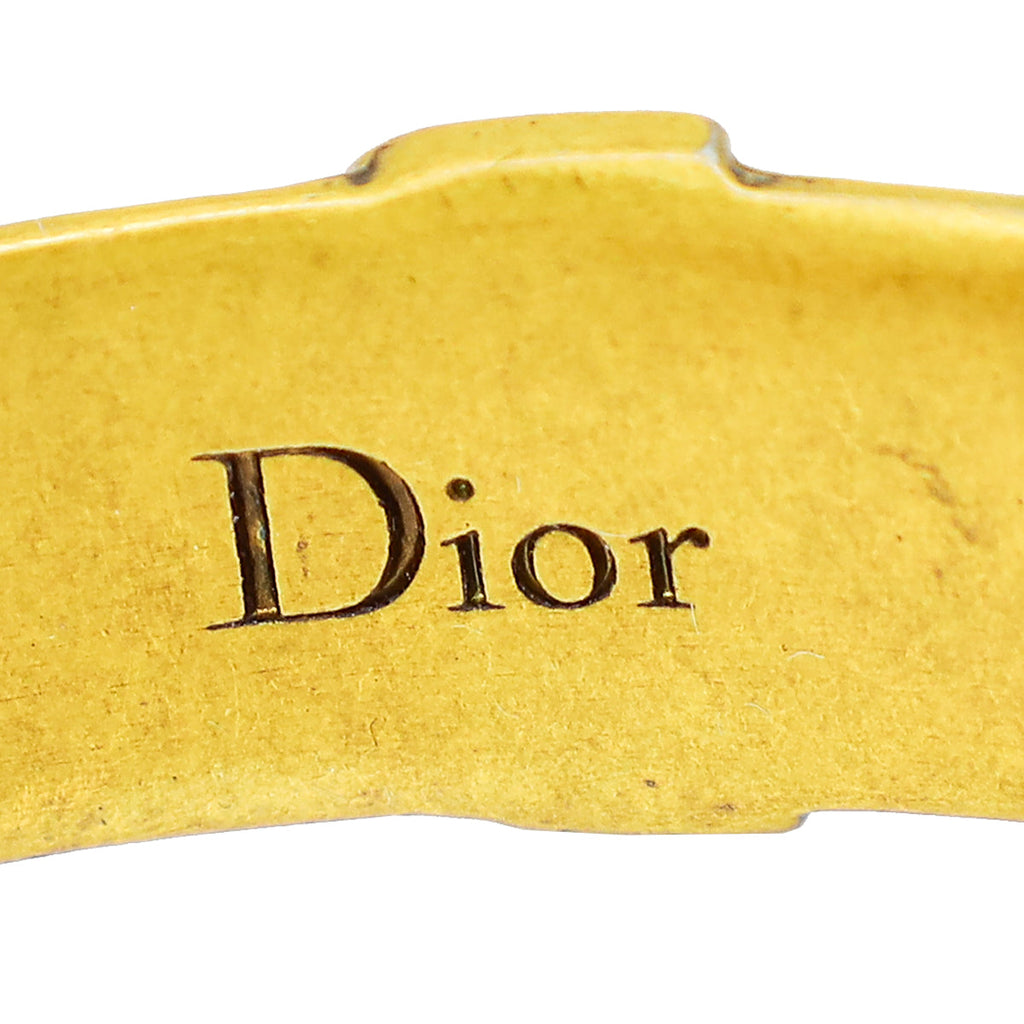 Christian Dior Vintage Gold Finish J'Adior Cuff Bracelet