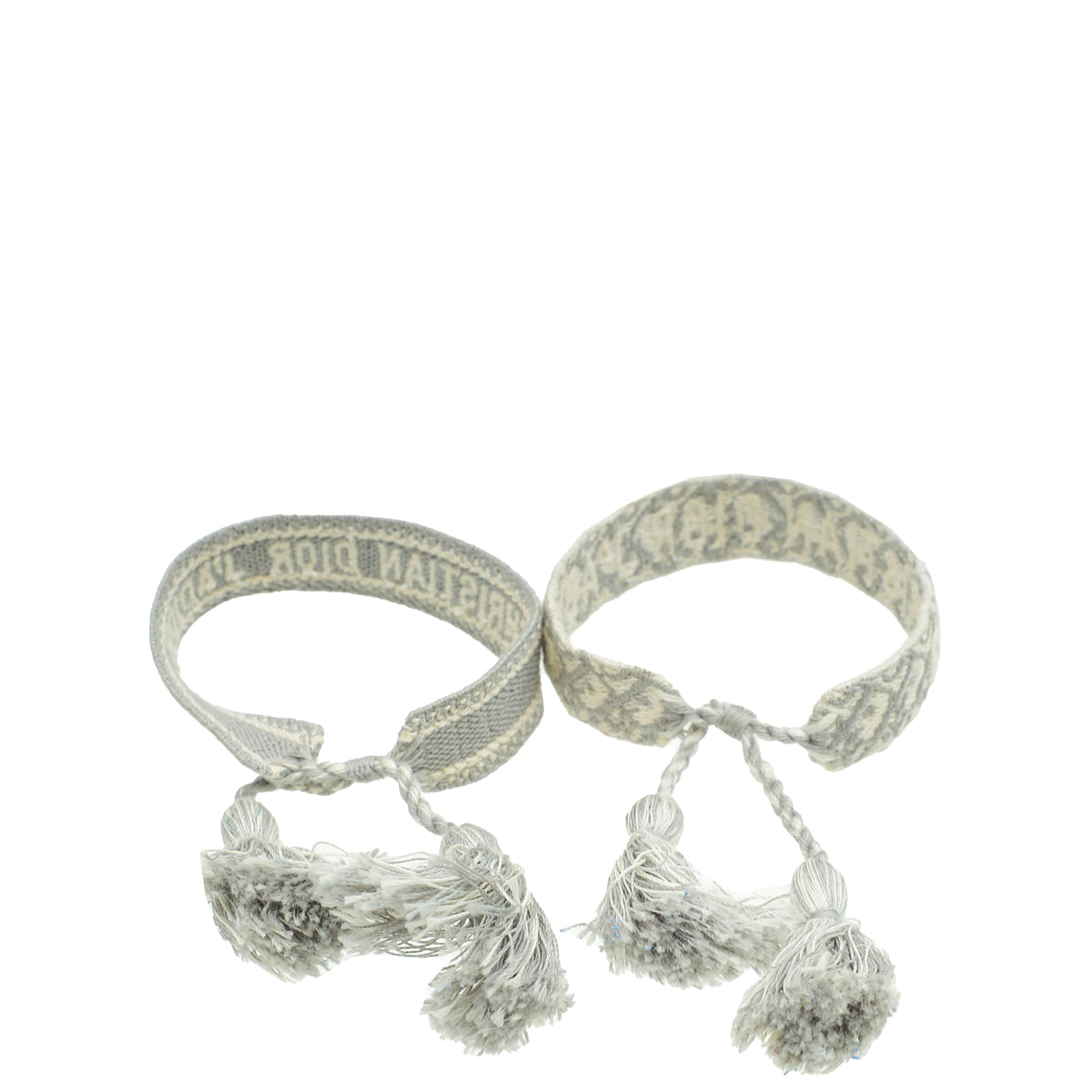 Christian Dior Bicolor J'adior Embroidered Bracelet Set