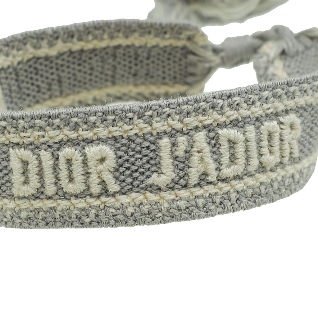 Christian Dior Bicolor J'adior Embroidered Bracelet Set