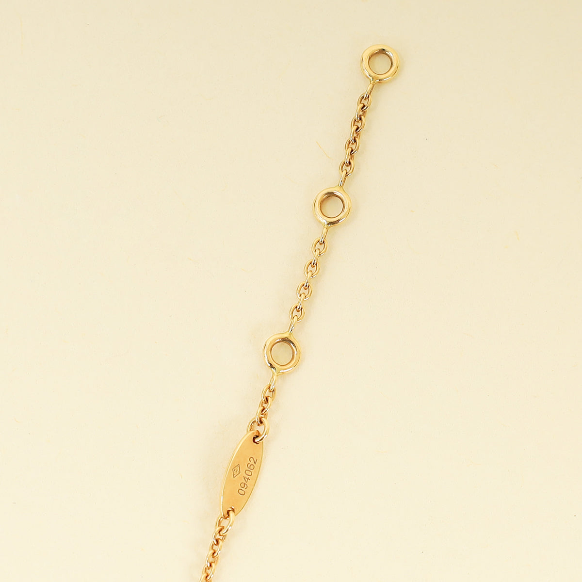 Christian Dior 18K Yellow Gold MOP Diamond Rose Des Vents Bracelet