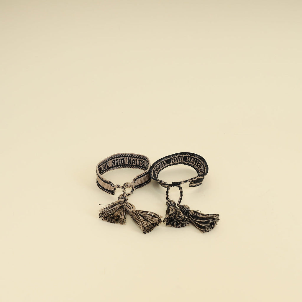 Christian Dior Bicolor J'adior Cotton Bracelet Set