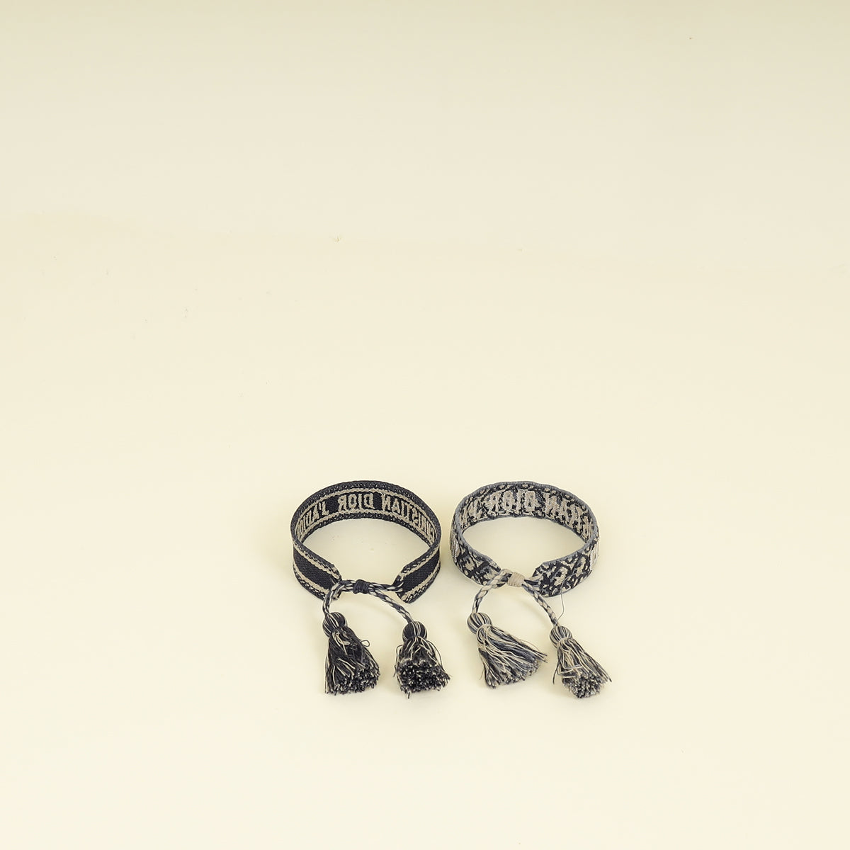 Christian Dior Navy Blue J'adior Oblique Bracelet Set
