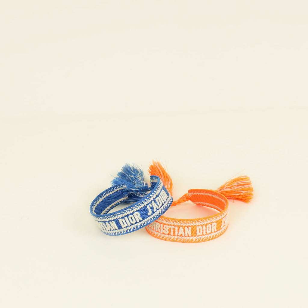 Christian Dior Bicolor J'adior Technical Cotton Bracelet Set