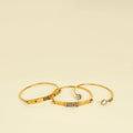 Christian Dior Gold Dio(r) Evolution Bracelet Set of 3