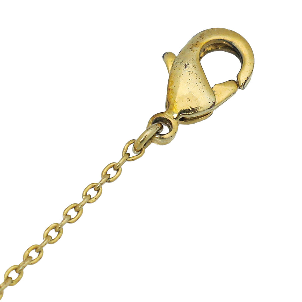 Christian Dior Gold Finish Pearl Bee Star Station Bracelet