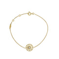 Christian Dior 18K Yellow Gold MOP Diamond Rose De Vent Bracelet