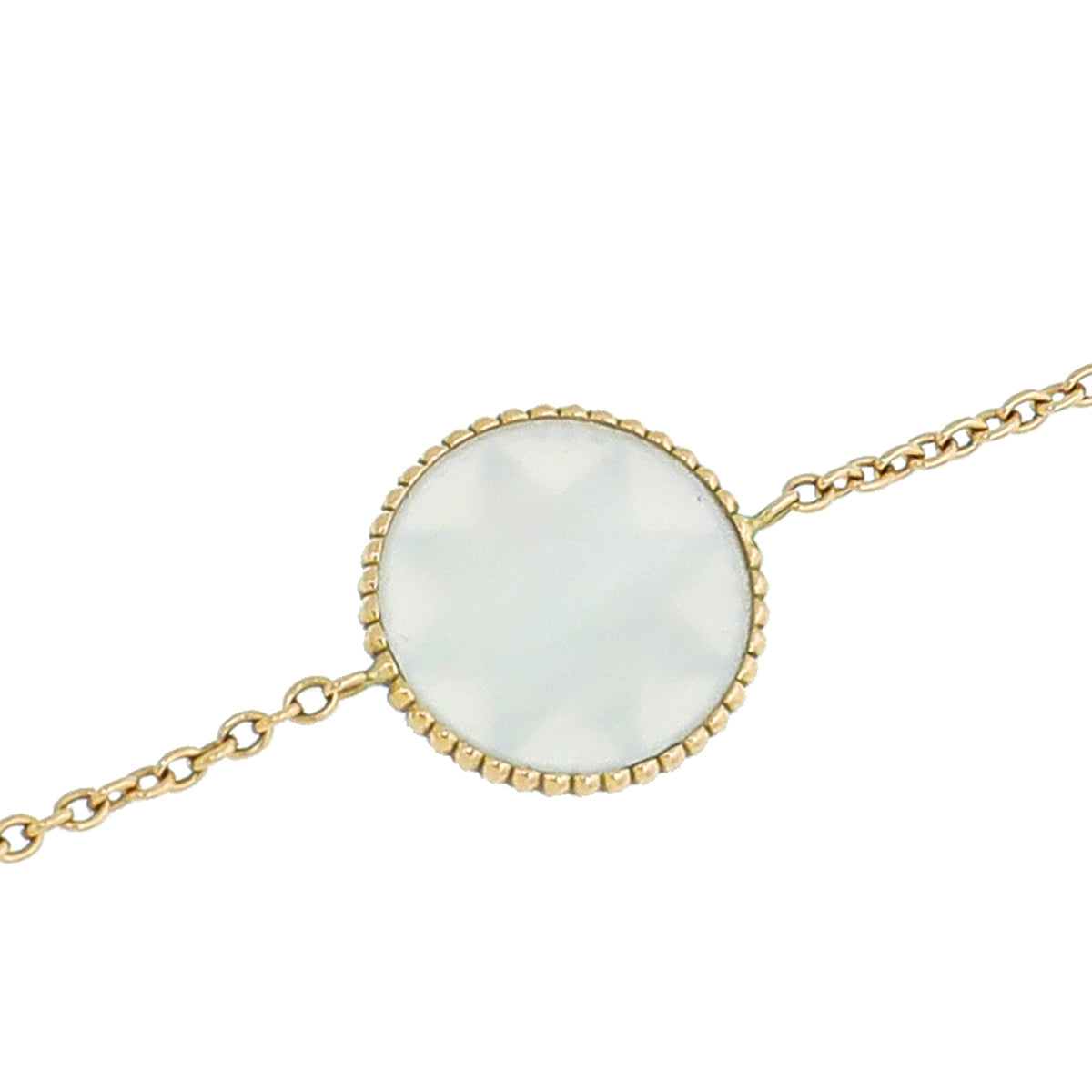 Christian Dior 18K Yellow Gold MOP Diamond Rose De Vent Bracelet