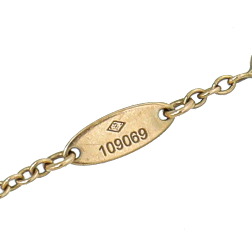 Christian Dior 18K Yellow Gold MOP Diamond Rose De Vent Bracelet