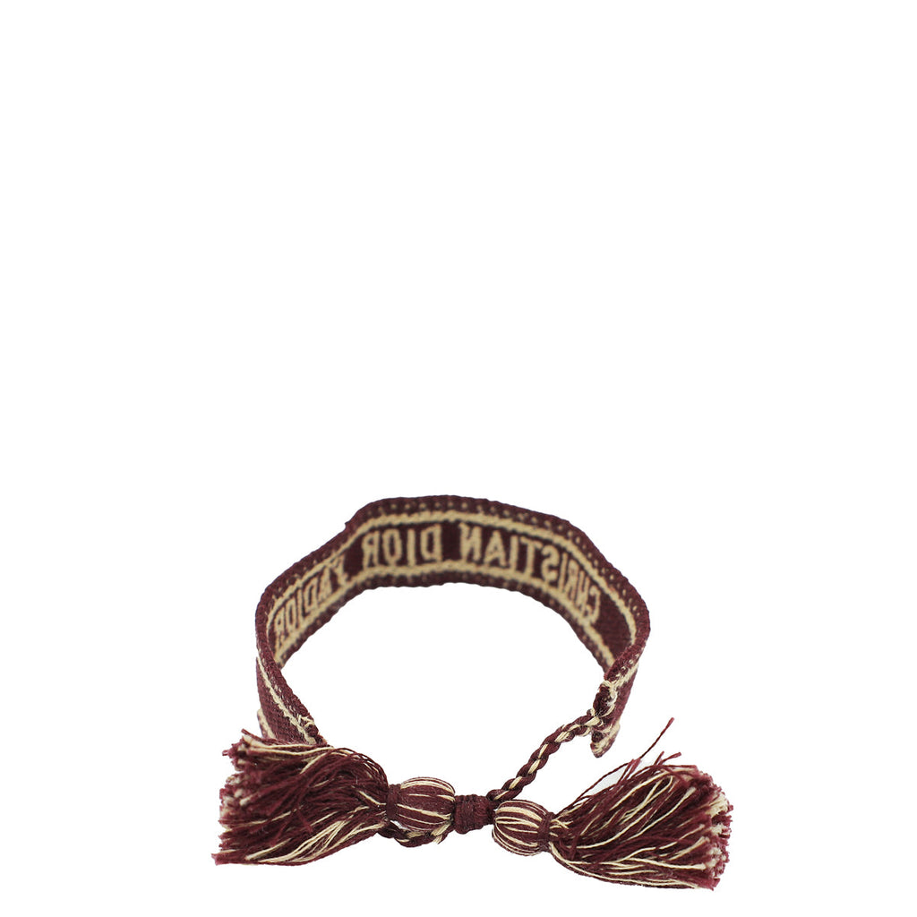Christian Dior Burgundy J'Adior Cotton Bracelet