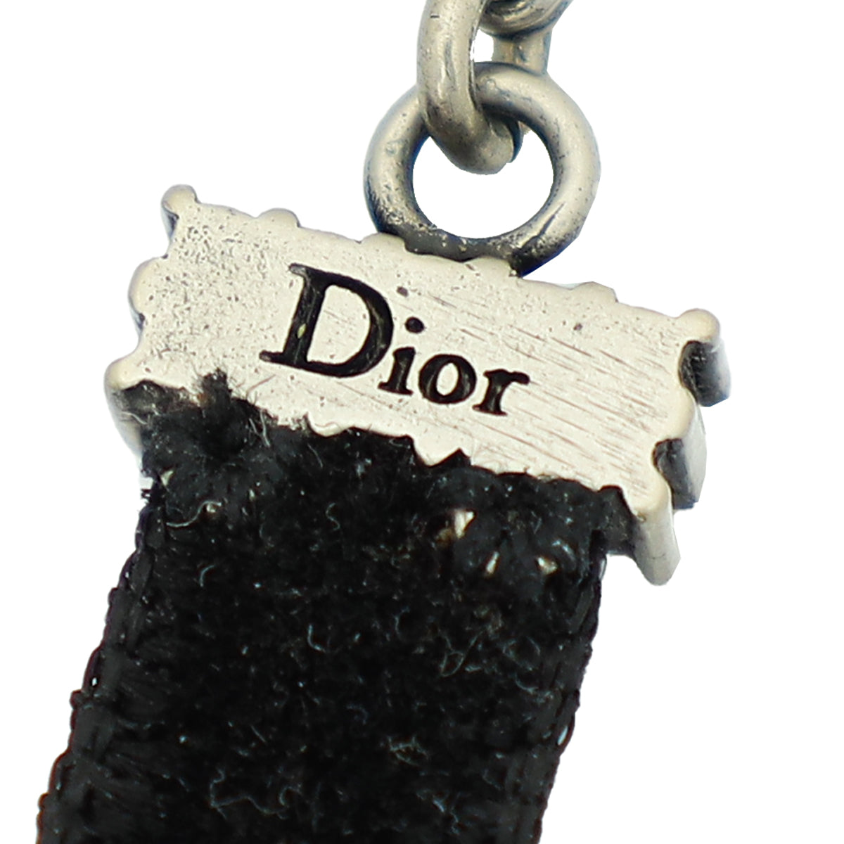 Christian Dior Black Velvet Crystal J'Adior Choker Necklace