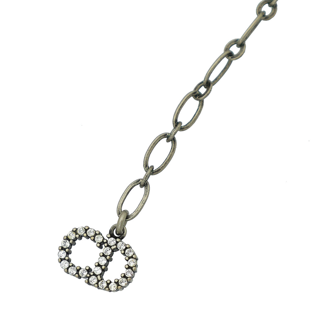 Christian Dior Black Velvet Crystal J'Adior Choker Necklace