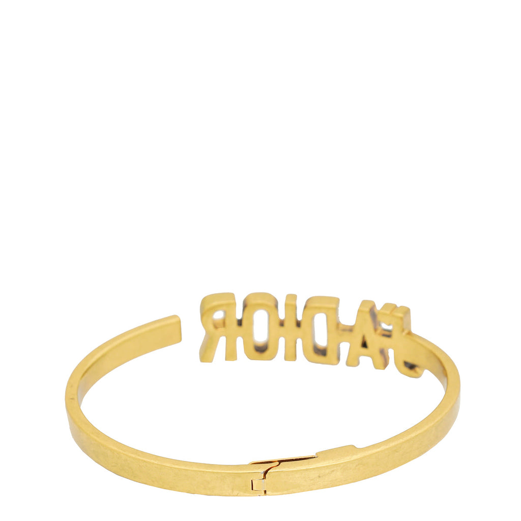 Christian Dior Aged Gold Finish J'Adior Cuff Bracelet