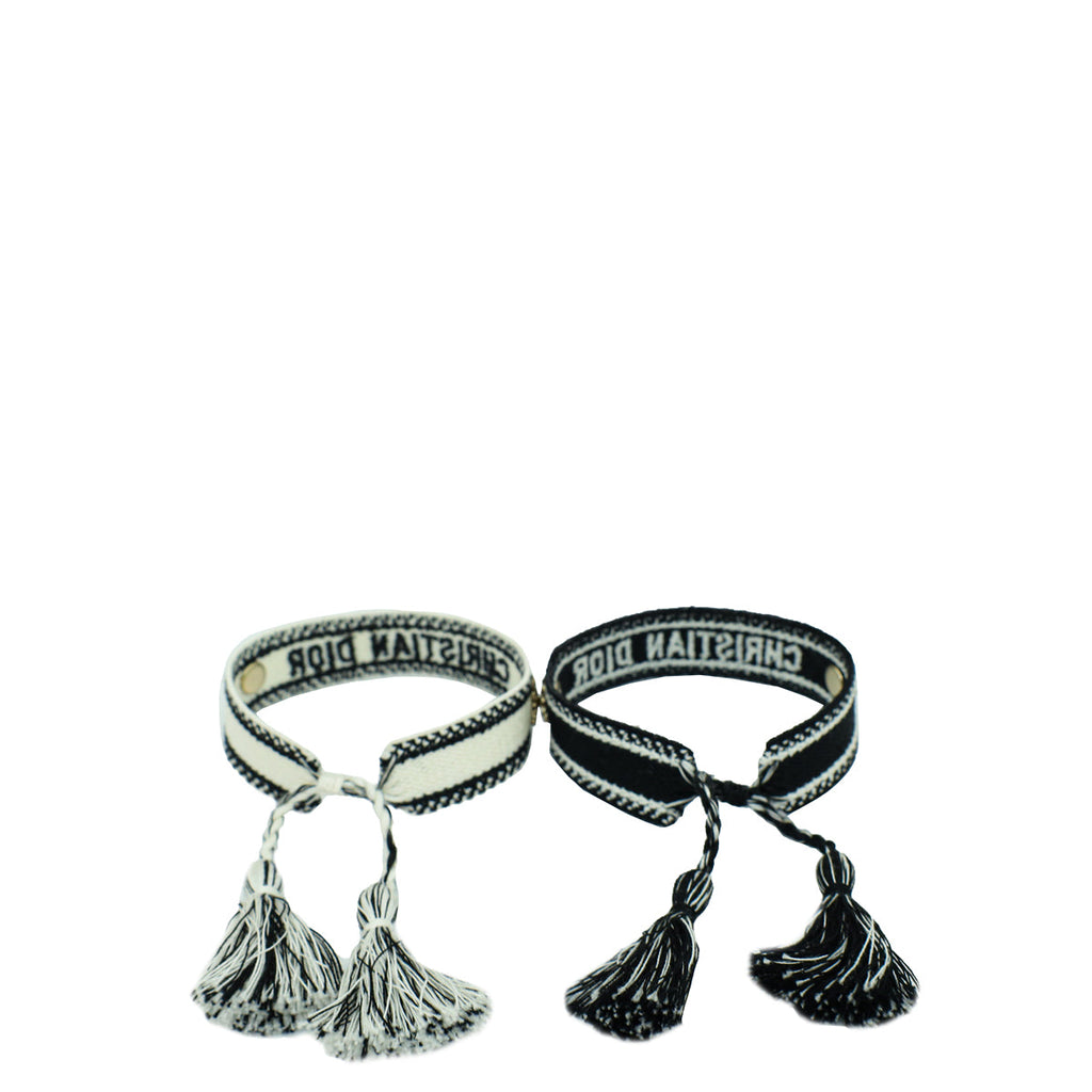 Christian Dior Bicolor J'adior Embroidered Sun Details Bracelet Set