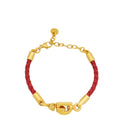 Christian Dior Red CD Braided Bracelet