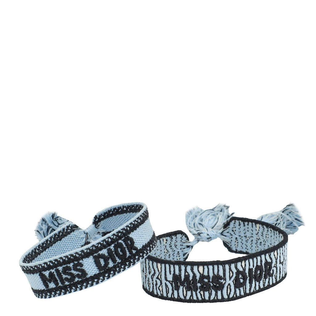 Christian Dior Bicolor Miss Dior Cotton Set Bracelet