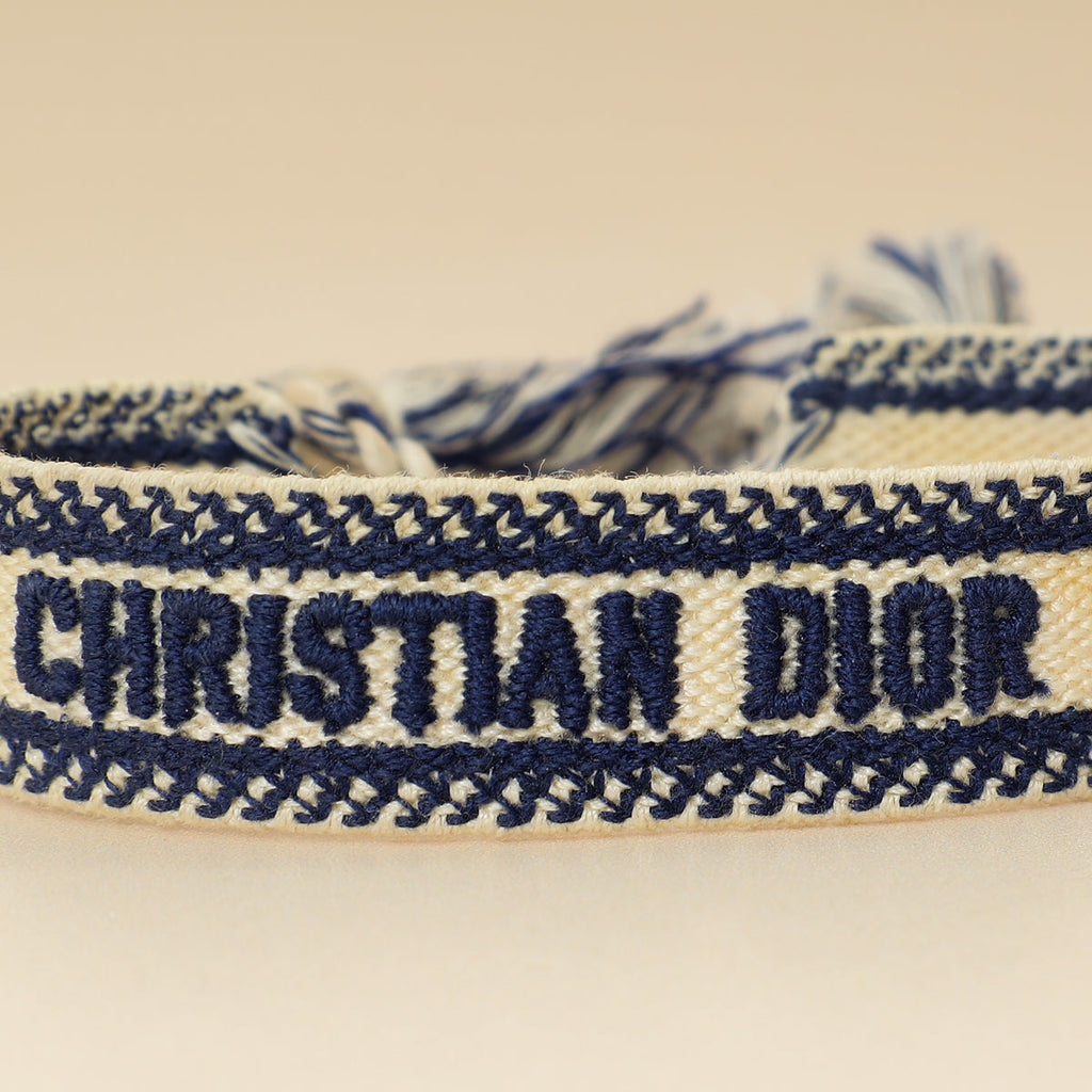 Christian Dior Bicolor J'adior Embroidered Set Bracelet