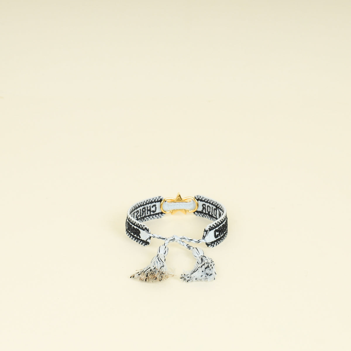 Christian Dior Bicolor Cotton w/ Star Friendship Bracelet