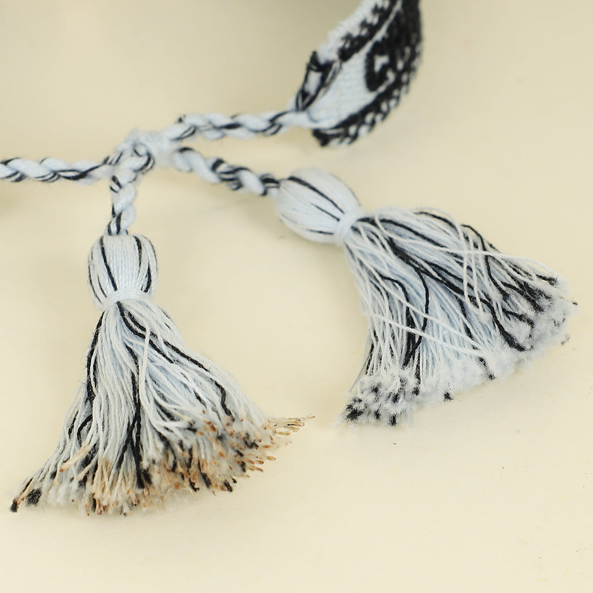 Christian Dior Bicolor Cotton w/ Star Friendship Bracelet