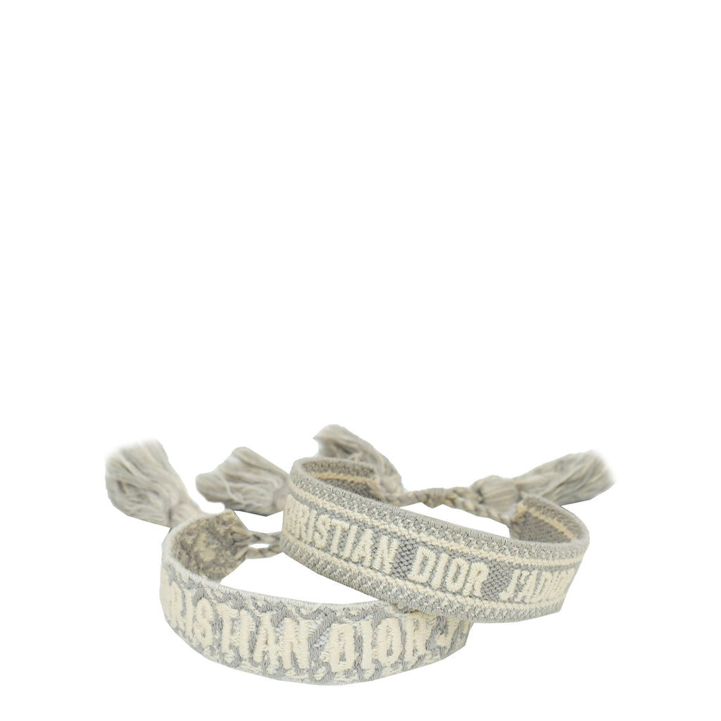 Christian Dior Bicolor J'Adior Cotton Bracelet Set of 2
