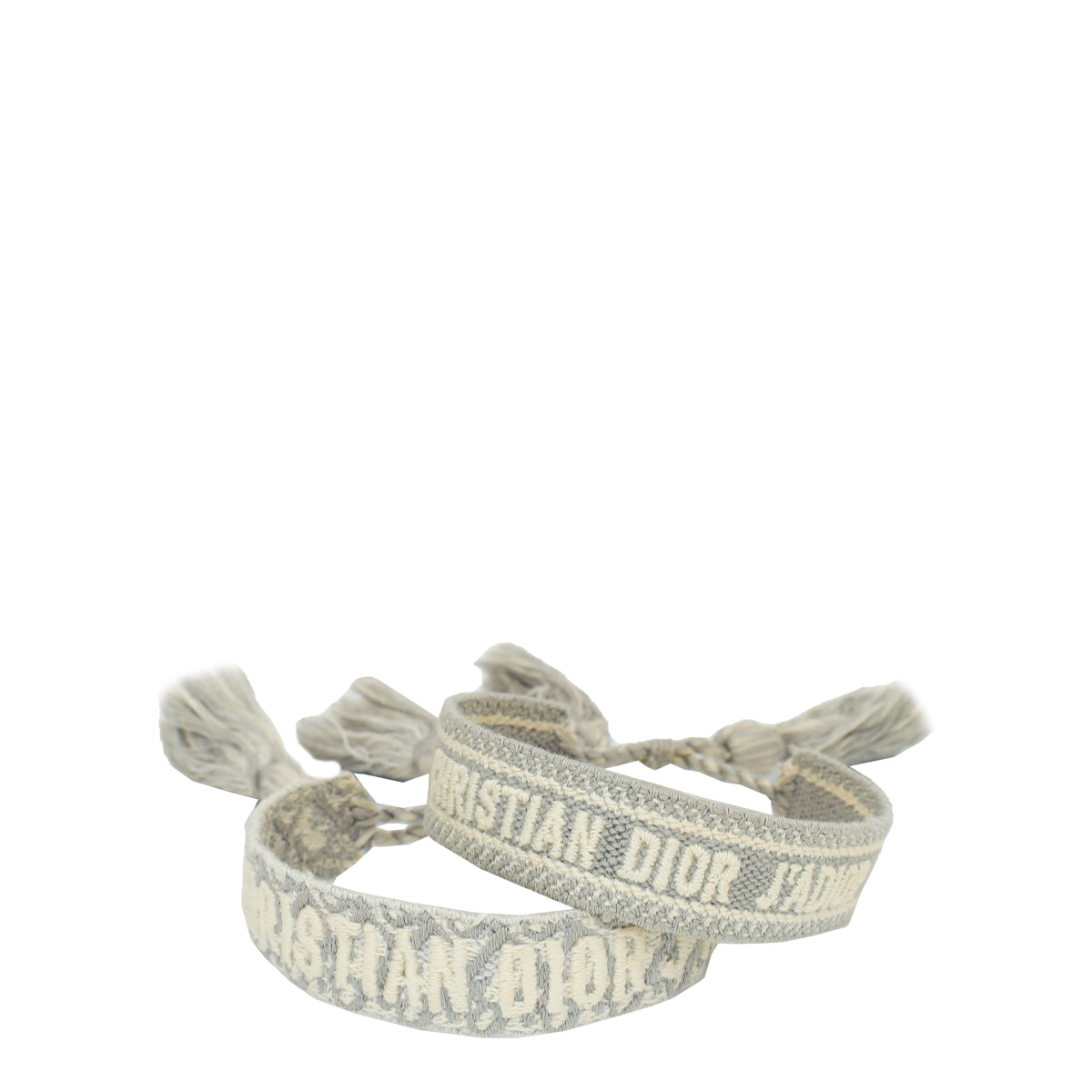 Christian Dior Bicolor J'Adior Cotton Bracelet Set of 2