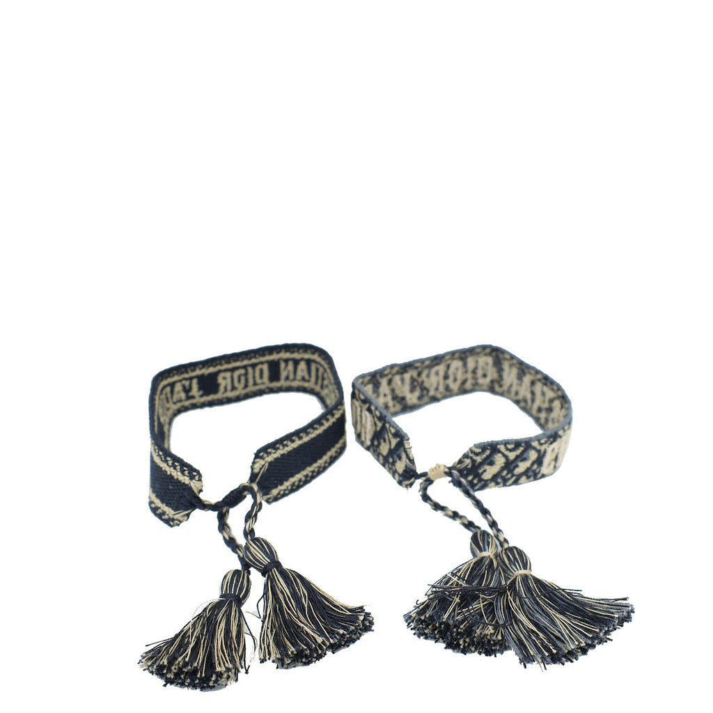 Christian Dior Navy Blue Oblique J'adior Bracelet Set