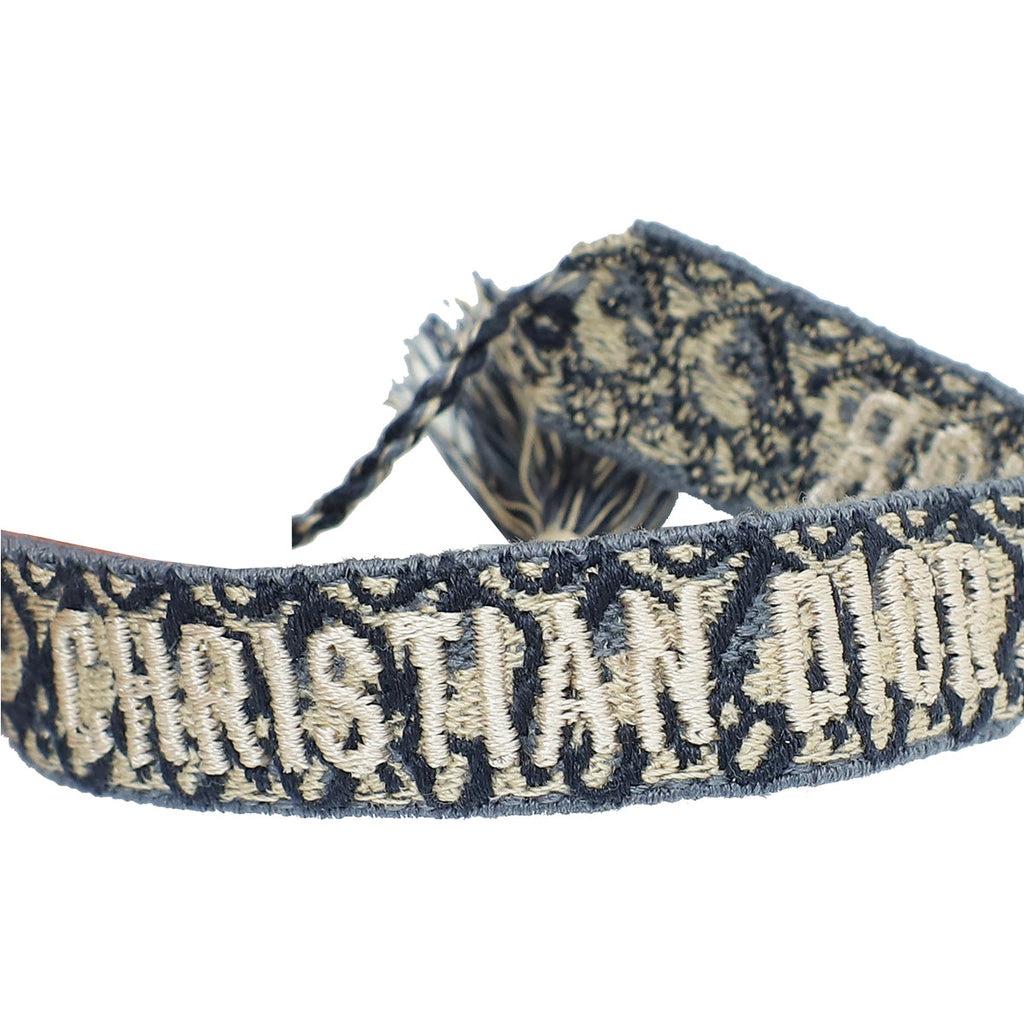 Christian Dior Navy Blue Oblique J'adior Bracelet Set
