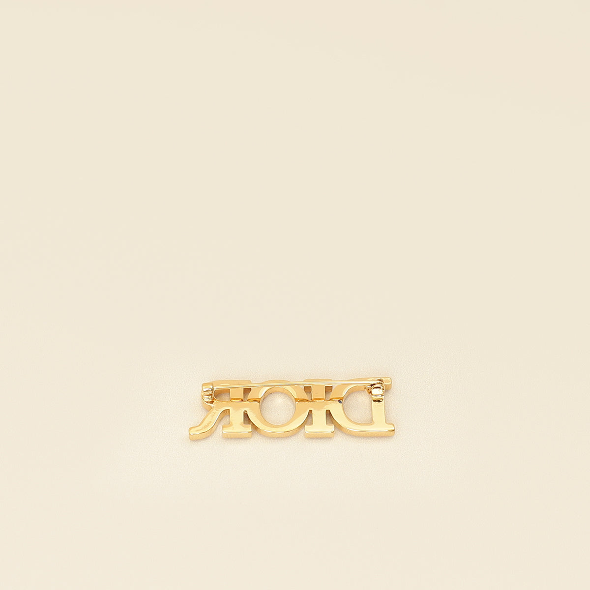Christian Dior Gold Logo Crystal Dio(r)evolution Brooch