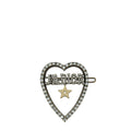 Christian Dior Gold J'adior Crystal Heart Hair Barrette