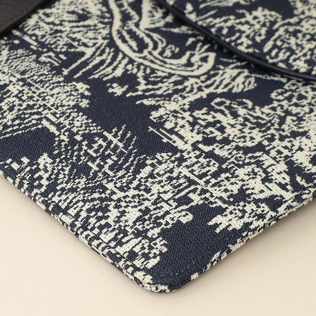 Christian Dior Bicolor Toile de Jouy Reverse Saddle Pouch