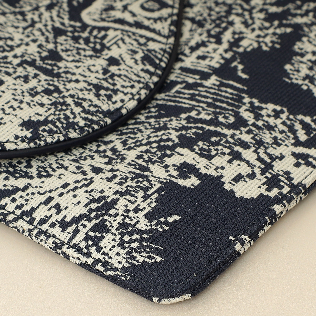 Christian Dior Bicolor Toile de Jouy Reverse Saddle Pouch
