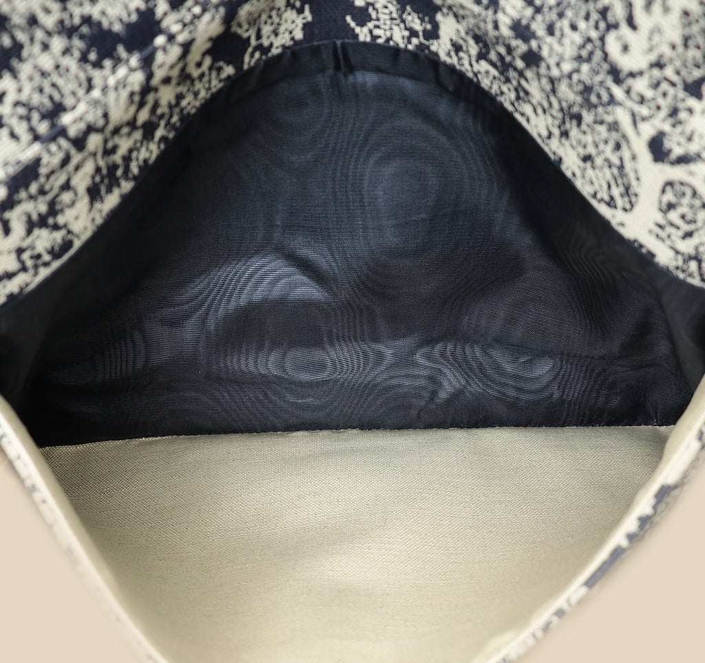 Christian Dior Bicolor Toile de Jouy Reverse Saddle Pouch