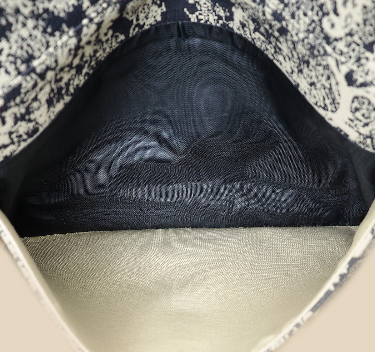 Christian Dior Bicolor Toile de Jouy Reverse Saddle Pouch