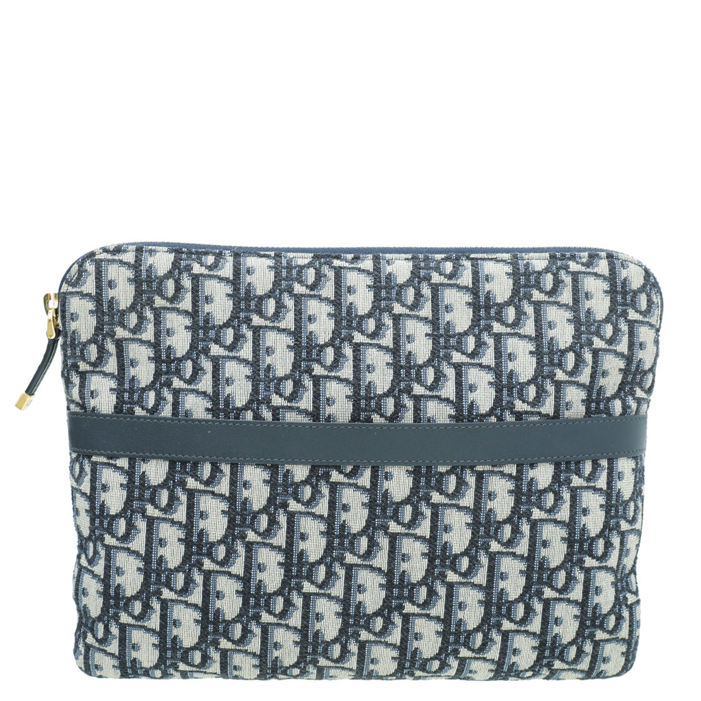 Christian Dior Navy Blue Oblique Dior Travel Kit