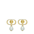 Christian Dior White CD Petit Earrings