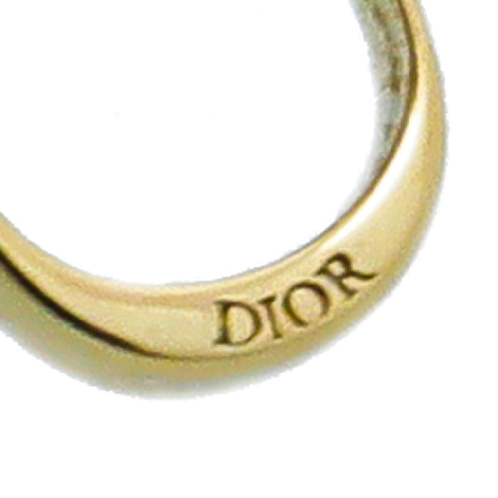 Christian Dior White CD Petit Earrings