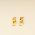 Christian Dior Gold Finish CD Drop Stud Earrings