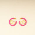 Christian Dior Gold 30 Montaigne Hoop Earrings